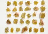 Lot: to Yellow Fluorite Crystals - Pieces #138125-2